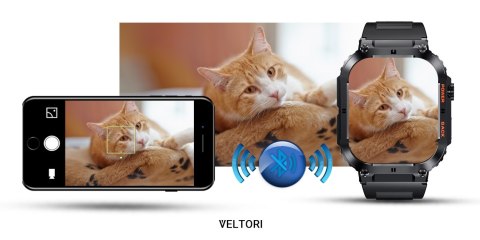 Smartwatch VELTORI VT200-1 Czarny Pasek Silikonowy Smartwatch VELTORI VT200-1 Czarny Pasek Silikonowy