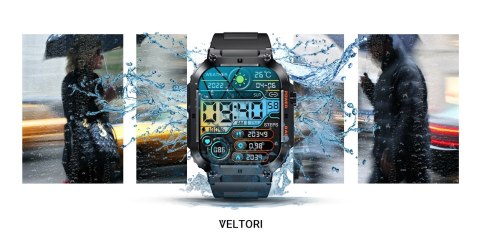 Smartwatch VELTORI VT200-1 Czarny Pasek Silikonowy Smartwatch VELTORI VT200-1 Czarny Pasek Silikonowy