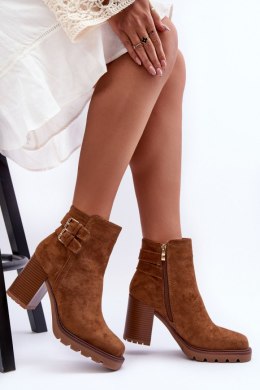 Botki Model Makeline H8-526 Brown Zamsz - Step in style - 39