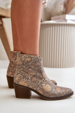Botki Model Merisine ASA261-2 Gold Wąż - Step in style - 37