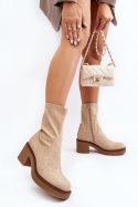 Botki Model Tozanna TR928 Beige - Step in style - 40 Botki Model Tozanna TR928 Beige - Step in style - 40