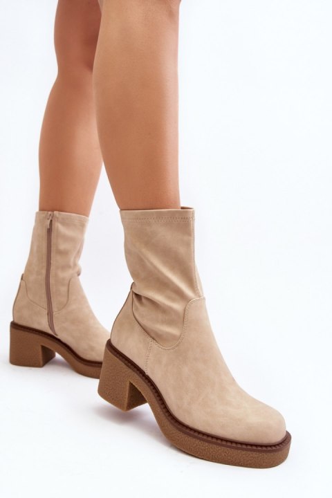 Botki Model Tozanna TR928 Beige - Step in style - 40 Botki Model Tozanna TR928 Beige - Step in style - 40