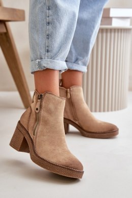 Botki Model Velarilla KE221 Beige - Step in style - 38