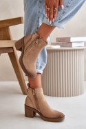 Botki Model Velarilla KE221 Beige - Step in style - 38