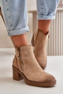 Botki Model Velarilla KE221 Beige - Step in style - 38