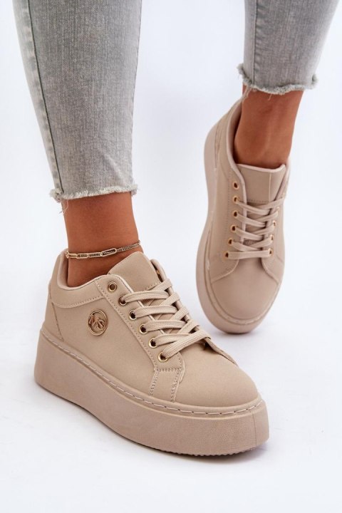 Buty Sportowe Model Telirra TL251-10 Beige - Step in style - 38 Buty Sportowe Model Telirra TL251-10 Beige - Step in style - 38