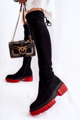 Kozaki Model Cheera UK105P Black/Red Zamsz - Step in style - 38
