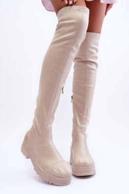 Kozaki Model Dudesa 15863 Beige - Step in style - 40