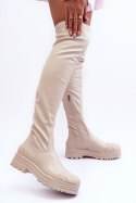 Kozaki Model Dudesa 15863 Beige - Step in style - 40 Kozaki Model Dudesa 15863 Beige - Step in style - 40