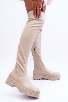 Kozaki Model Dudesa 15863 Beige - Step in style - 40