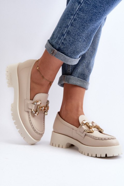Mokasyny Model Chebello 4369 Beige - Step in style - 40 Mokasyny Model Chebello 4369 Beige - Step in style - 40