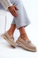 Mokasyny Model DA TW101 Beige - Step in style - 39 Mokasyny Model DA TW101 Beige - Step in style - 39