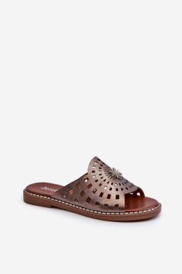 Sandał Klapki Model Ebirena RMR2266-4 Miedź - Step in style - 36