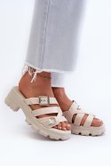 Sandał Klapki Model Zaxy NN285042 Light Beige - Step in style - 40 Sandał Klapki Model Zaxy NN285042 Light Beige - Step in style - 40