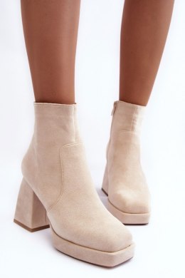 Botki Model Abnous NS293P Light Biege - Step in style - 37