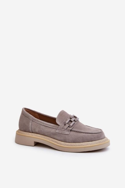 Mokasyny Model DA TW101 Grey - Step in style - 39 Mokasyny Model DA TW101 Grey - Step in style - 39