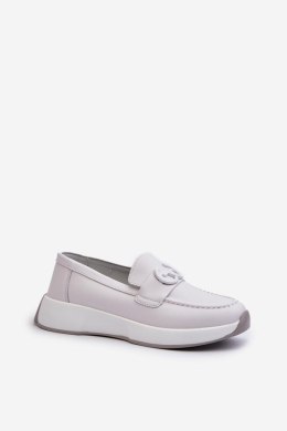 Mokasyny Model S.Barski LR490 Light Grey - Step in style - 40