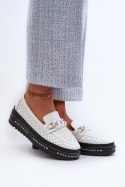 Mokasyny Model S.Barski LR618 White - Step in style - 38