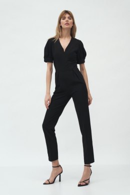 Czarny kombinezon z bufiastymi rękawami KM21 Black - Nife - 38