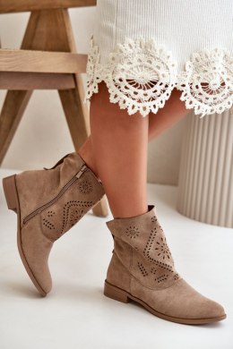 Botki Model Irinette MAM65-106 Beige - Step in style - 40