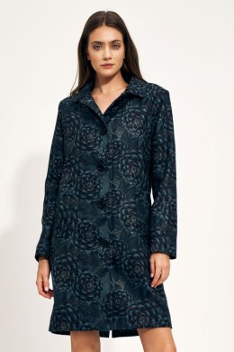 Klasyczny płaszcz w kwiaty PL19 Flowers - Nife - 38