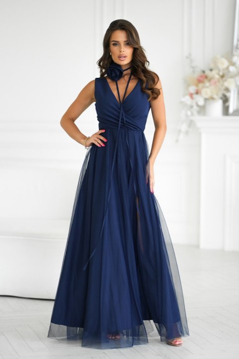 Sukienka Model 318-01 Navy - Bicotone - 46 Sukienka Model 318-01 Navy - Bicotone - 46