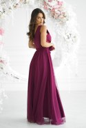 Sukienka Model 318-10 Bordo - Bicotone - 48 Sukienka Model 318-10 Bordo - Bicotone - 48