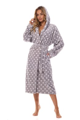 Szlafrok Damski Model Dost Long 2406 Grafit - L&L collection - M