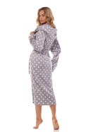 Szlafrok Damski Model Dost Long 2406 Grafit - L&L collection - M Szlafrok Damski Model Dost Long 2406 Grafit - L&L collection - M