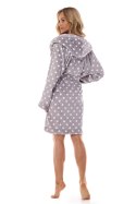 Szlafrok Damski Model Dots 2405 Grafit - L&L collection - L Szlafrok Damski Model Dots 2405 Grafit - L&L collection - L