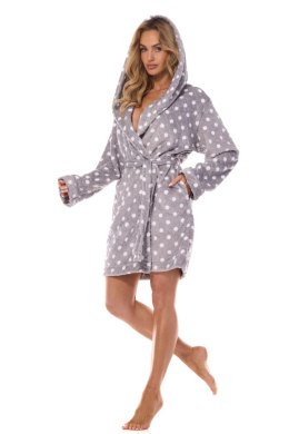 Szlafrok Damski Model Dots 2405 Grafit - L&L collection - S