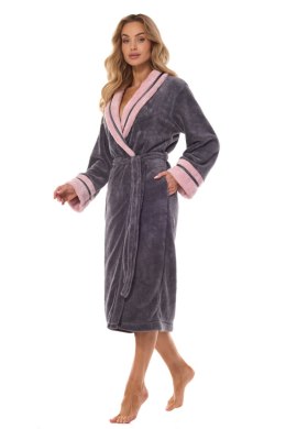 Szlafrok Damski Model Madame Long 2409 Onyx - L&L collection - M
