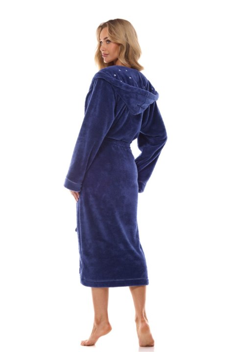 Szlafrok Damski Model Night Long 2412 Navy - L&L collection - L Szlafrok Damski Model Night Long 2412 Navy - L&L collection - L