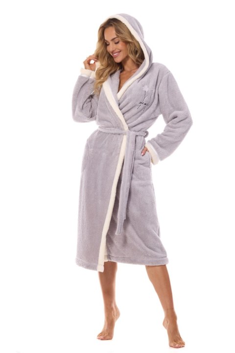 Szlafrok Damski Model Tess Long 2419 Crystal - L&L collection - XL Szlafrok Damski Model Tess Long 2419 Crystal - L&L collection - XL