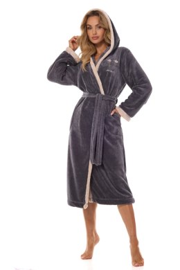 Szlafrok Damski Model Tess Long 2419 Onyx - L&L collection - L