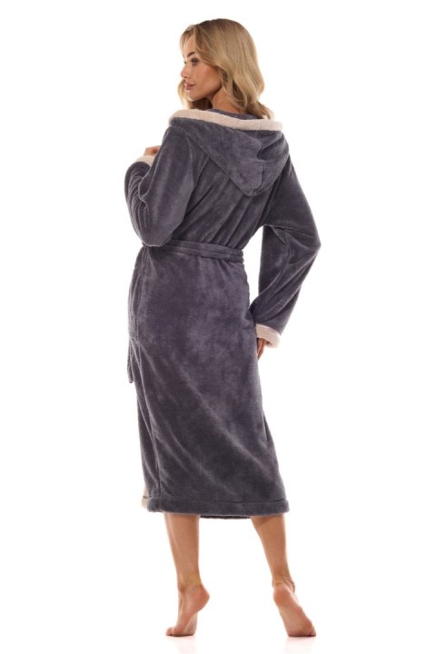 Szlafrok Damski Model Tess Long 2419 Onyx - L&L collection - M Szlafrok Damski Model Tess Long 2419 Onyx - L&L collection - M