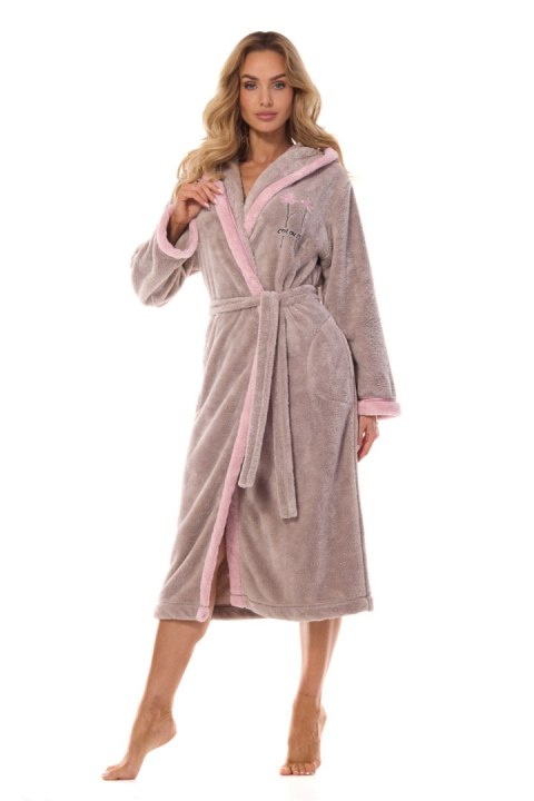 Szlafrok Damski Model Tess Long 2419 Opal - L&L collection - XL Szlafrok Damski Model Tess Long 2419 Opal - L&L collection - XL