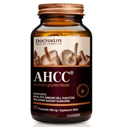 Doctor Life AHCC ekstrakt z grzybni Shiitake 630mg suplement diety 60 kapsułek (P1)