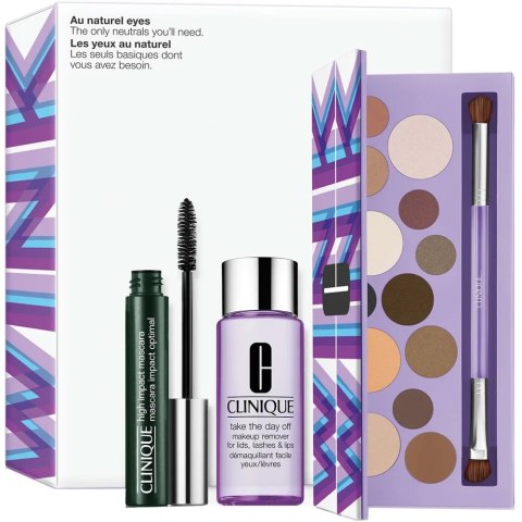 Clinique Au Naturel Eyes zestaw Limited Edition All About Shadow Palette + High Impact Mascara 7ml + Take The Day Off Makeup Rem Clinique Au Naturel Eyes zestaw Limited Edition All About Shadow Palette + High Impact Mascara 7ml + Take The Day Off Makeup Rem