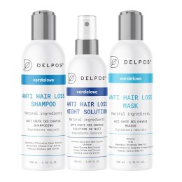Delpos Zestaw szampon przeciw wypadaniu włosów 200ml + maska wzmacniająca 200ml + płyn do skóry głowy 150ml (P1)