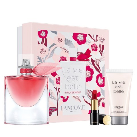 Lancome La Vie Est Belle Intensement zestaw woda perfumowana spray 50ml + balsam do ciała 50ml + Absolu Rouge Matte mini pomadka Lancome La Vie Est Belle Intensement zestaw woda perfumowana spray 50ml + balsam do ciała 50ml + Absolu Rouge Matte mini pomadka