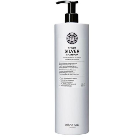 Maria Nila Sheer Silver Shampoo szampon do włosów blond i rozjaśnianych 1000ml (P1) Maria Nila Sheer Silver Shampoo szampon do włosów blond i rozjaśnianych 1000ml (P1)