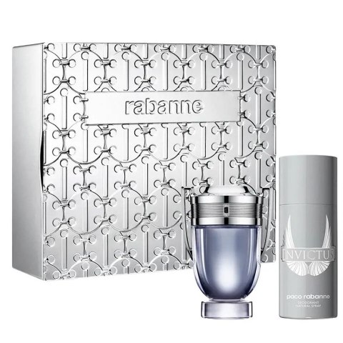 Paco Rabanne Invictus zestaw woda toaletowa spray 100ml + dezodorant spray 150ml (P1) Paco Rabanne Invictus zestaw woda toaletowa spray 100ml + dezodorant spray 150ml (P1)