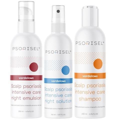 Psorisel Zestaw szampon na łuszczycę skóry głowy 200ml + emulsja na łuszczycę skóry głowy 200ml + płyn do skóry głowy na łuszczy