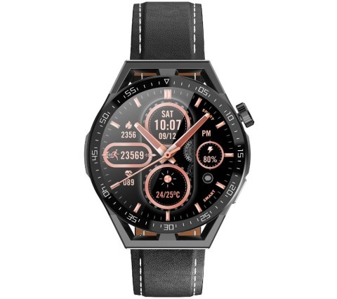 Smartwatch Rubicon RNCE88-1 Czarny- Czarny Pasek Silikonowy + Czarny Pasek Skórzany Smartwatch Rubicon RNCE88-1 Czarny- Czarny Pasek Silikonowy + Czarny Pasek Skórzany