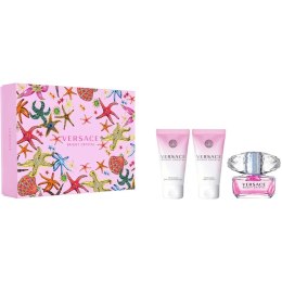 Versace Bright Crystal zestaw woda toaletowa spray 50ml + balsam do ciała 50ml + żel pod prysznic 50ml (P1)