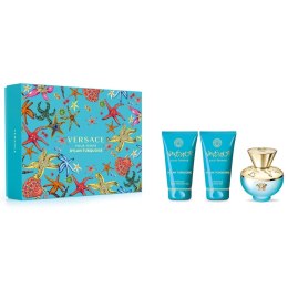 Versace Dylan Turquoise Pour Femme zestaw woda toaletowa spray 50ml + żel pod prysznic 50ml + żel do ciała 50ml (P1)
