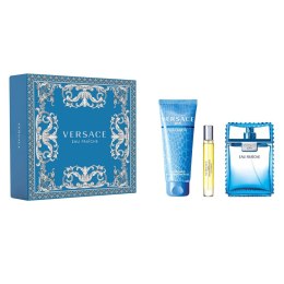 Versace Man Eau Fraiche zestaw woda toaletowa spray 100ml + woda toaletowa spray 10ml + żel pod prysznic 150ml (P1)