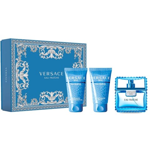 Versace Man Eau Fraiche zestaw woda toaletowa spray 50ml + żel pod prysznic 50ml + balsam po goleniu 50ml (P1) Versace Man Eau Fraiche zestaw woda toaletowa spray 50ml + żel pod prysznic 50ml + balsam po goleniu 50ml (P1)