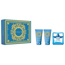 Versace Man Eau Fraiche zestaw woda toaletowa spray 50ml + żel pod prysznic 50ml + balsam po goleniu 50ml (P1)
